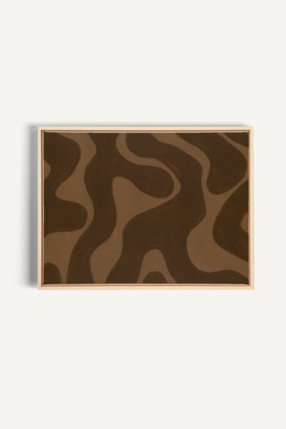 OLEKA CANVAS - MINERAL FLOW, Oeuvre sur toile étirée, encadré Naturel Clair