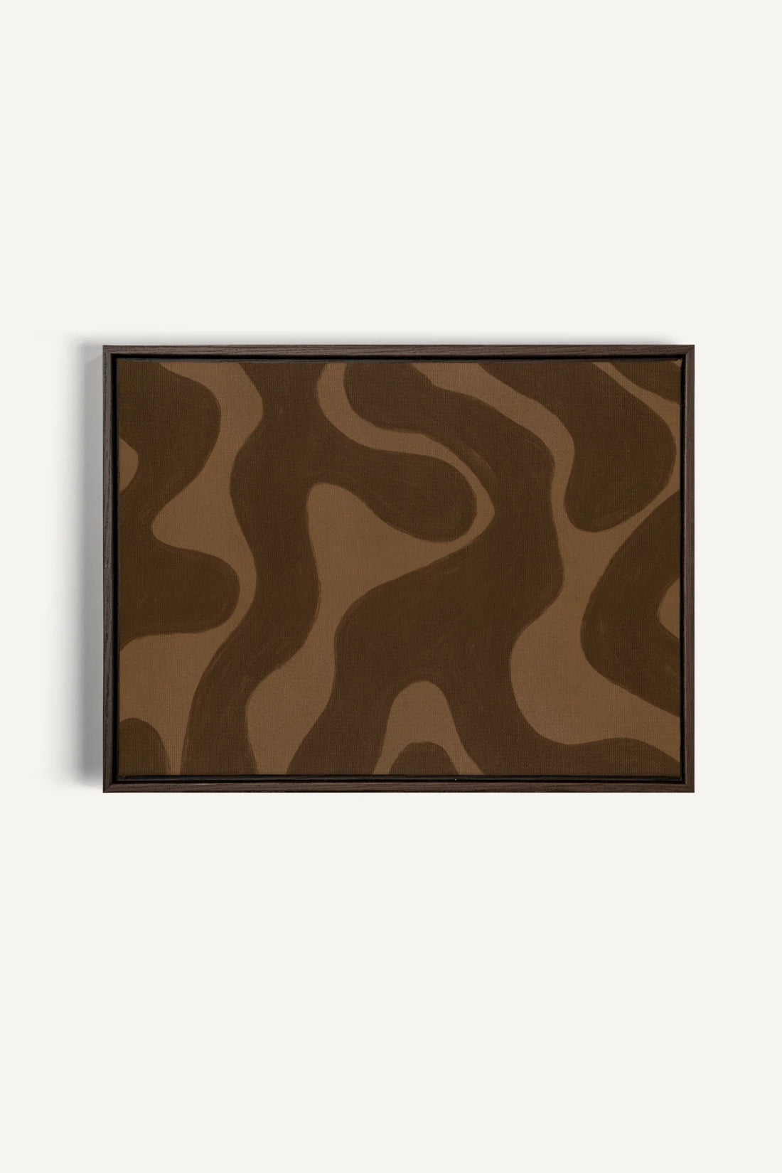 OLEKA CANVAS - MINERAL FLOW, Oeuvre sur toile étirée, encadré Brun Noyer