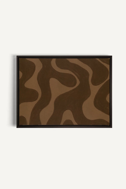 OLEKA CANVAS - MINERAL FLOW, Oeuvre sur toile étirée, encadré Noir