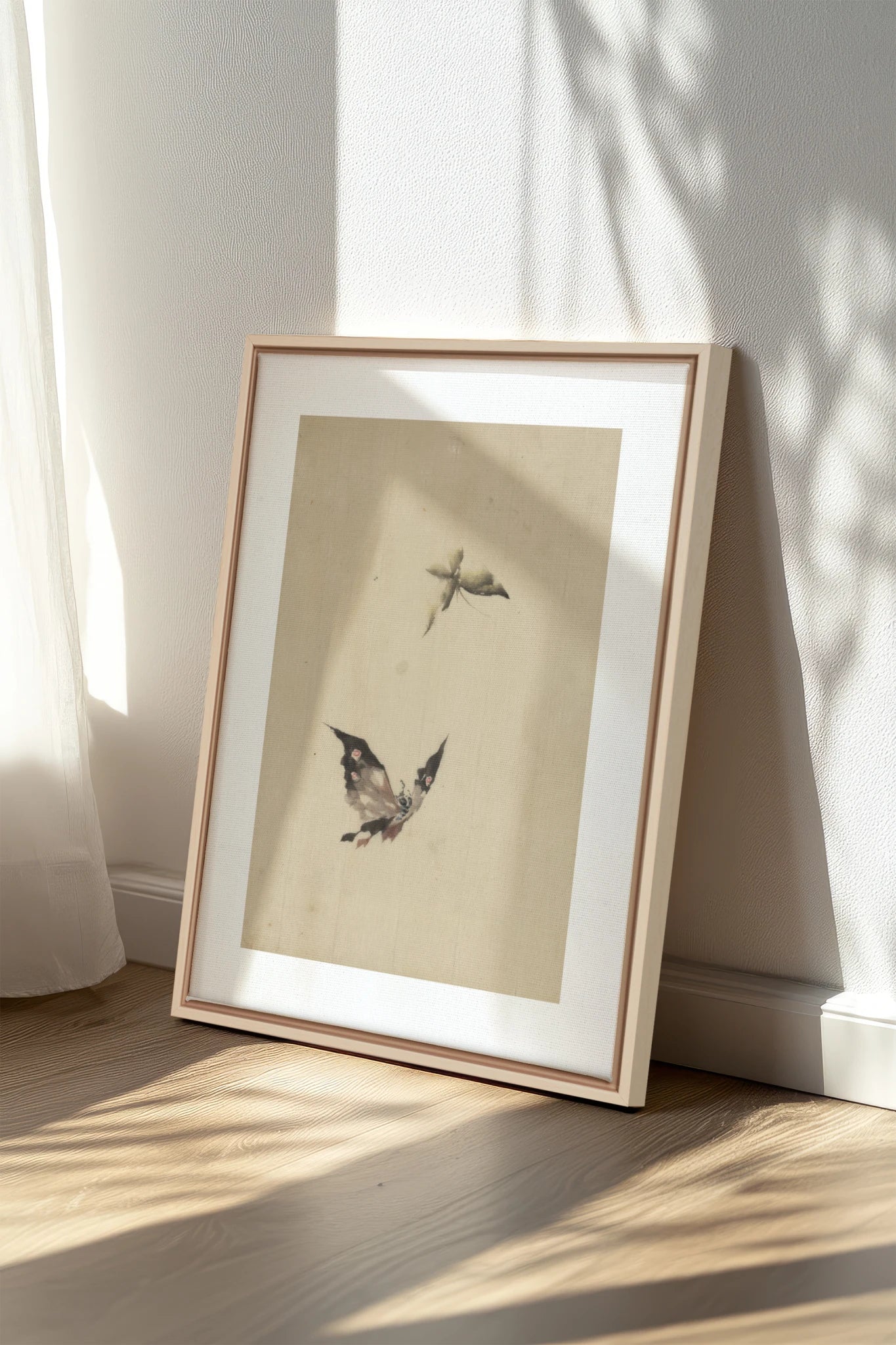 MISTY WINGS, Work on stretched canvas, framed Naturel Clair