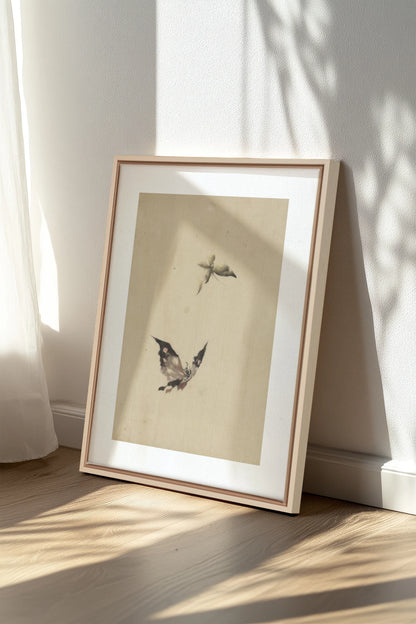 MISTY WINGS, Work on stretched canvas, framed Naturel Clair