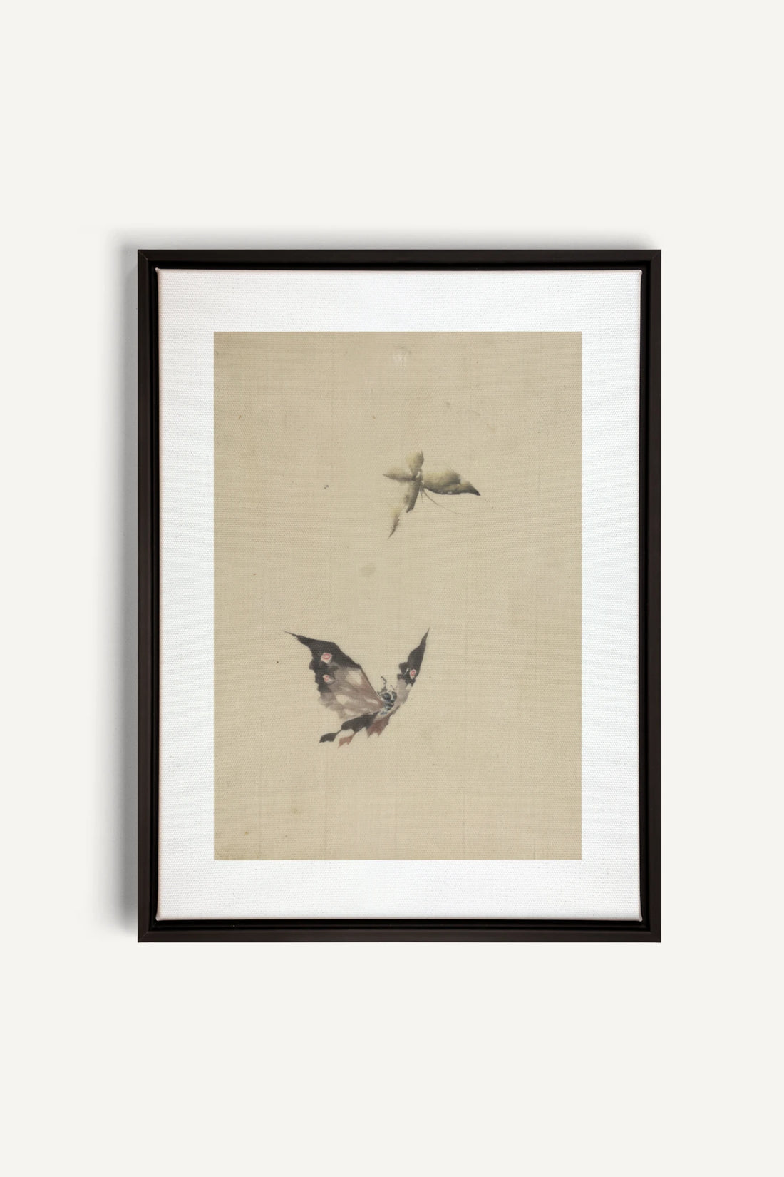 MISTY WINGS, Work on stretched canvas, framed Black