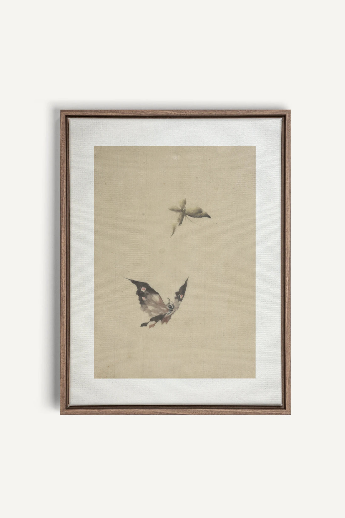 MISTY WINGS, Work on stretched canvas, framed Oak Brown