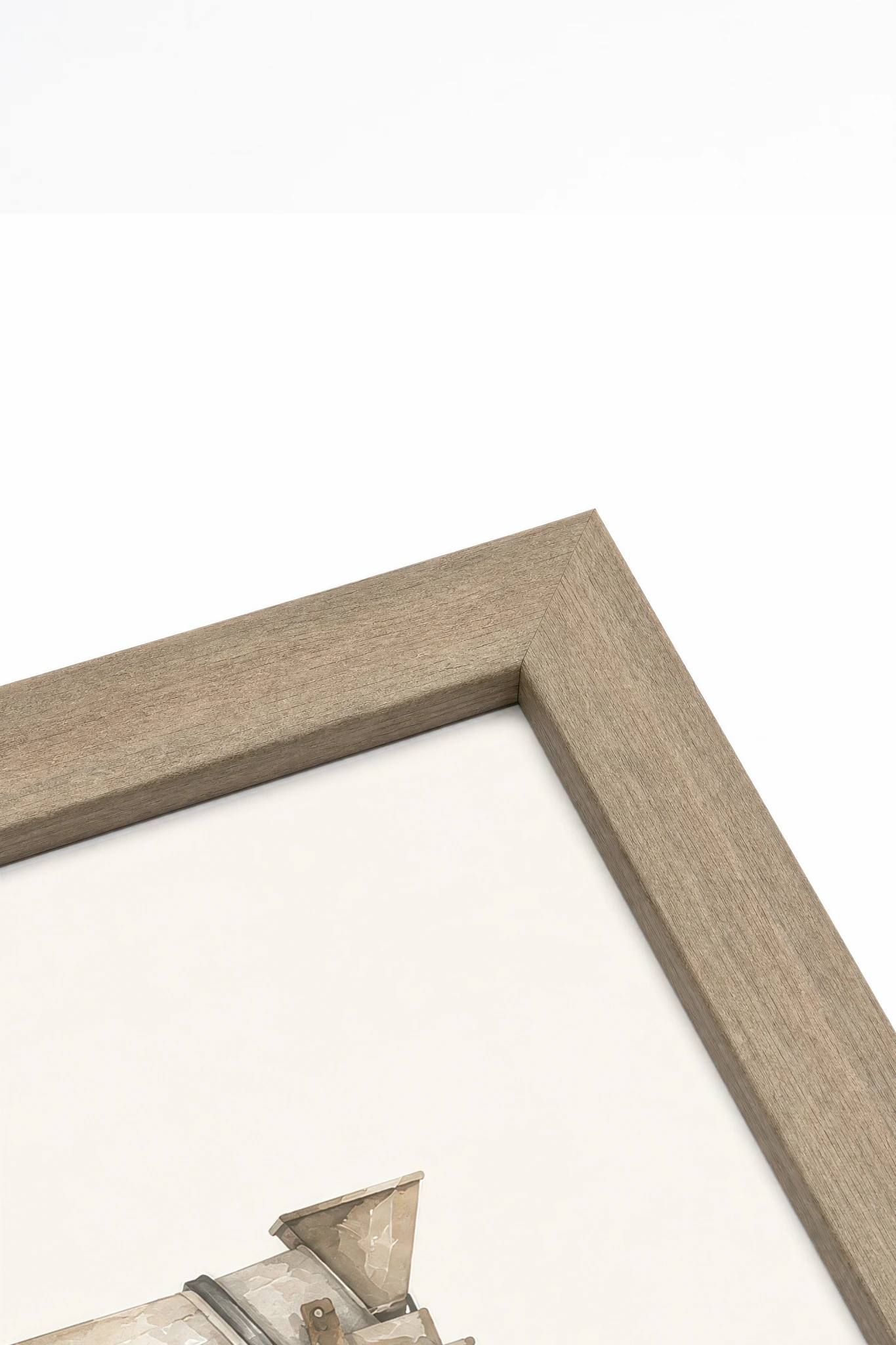 MIX &amp; BUILD, Oeuvre sur toile rigide, encadré brun chêne