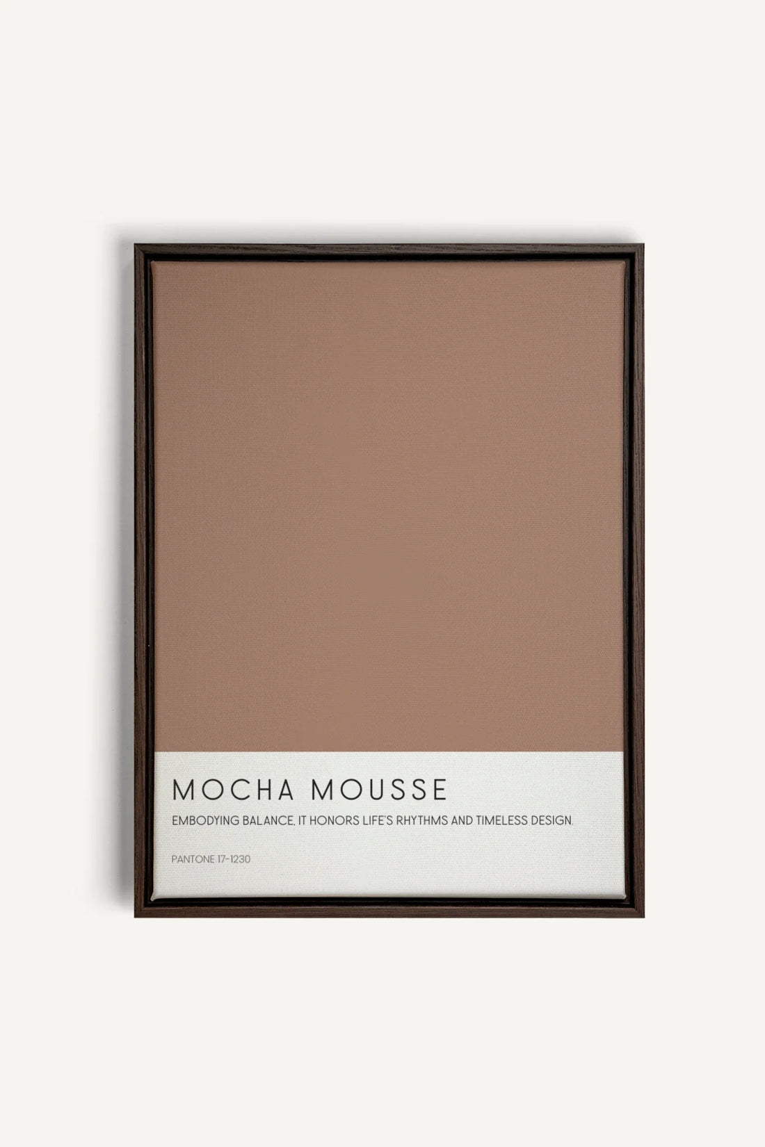 OLEKA CANVAS - MOCHA MOUSSE, Oeuvre sur toile étirée, encadré Brun Noyer