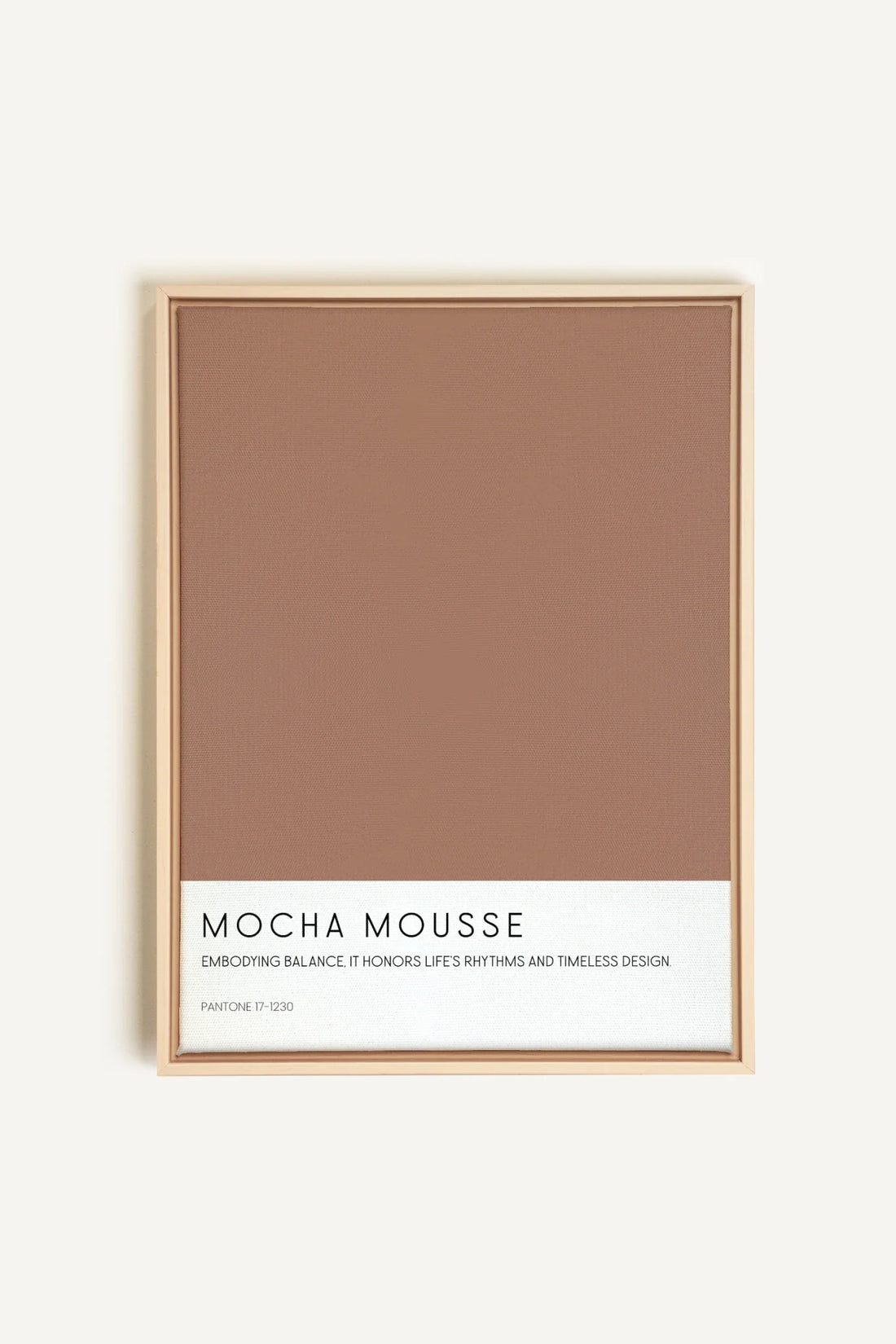 OLEKA CANVAS - MOCHA MOUSSE, Oeuvre sur toile étirée, encadré Naturel Clair