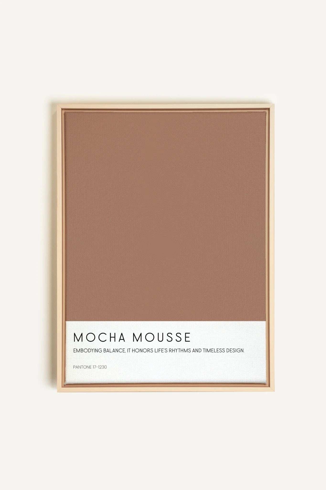 OLEKA CANVAS - MOCHA MOUSSE, Oeuvre sur toile étirée, encadré Naturel Clair