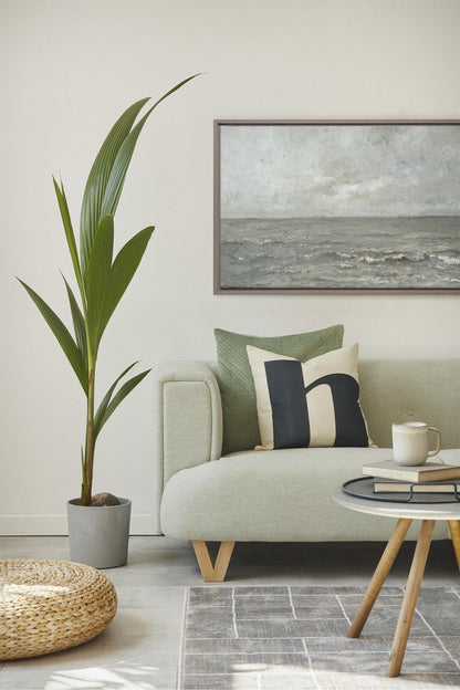 OLEKA CANVAS - SIGNATURE SEASCAPE, Oeuvre sur toile étirée, encadré Brun Chêne