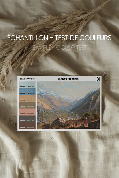 MONTS ÉTERNELS, Oeuvre sur toile rigide, encadré Vintage Bronze