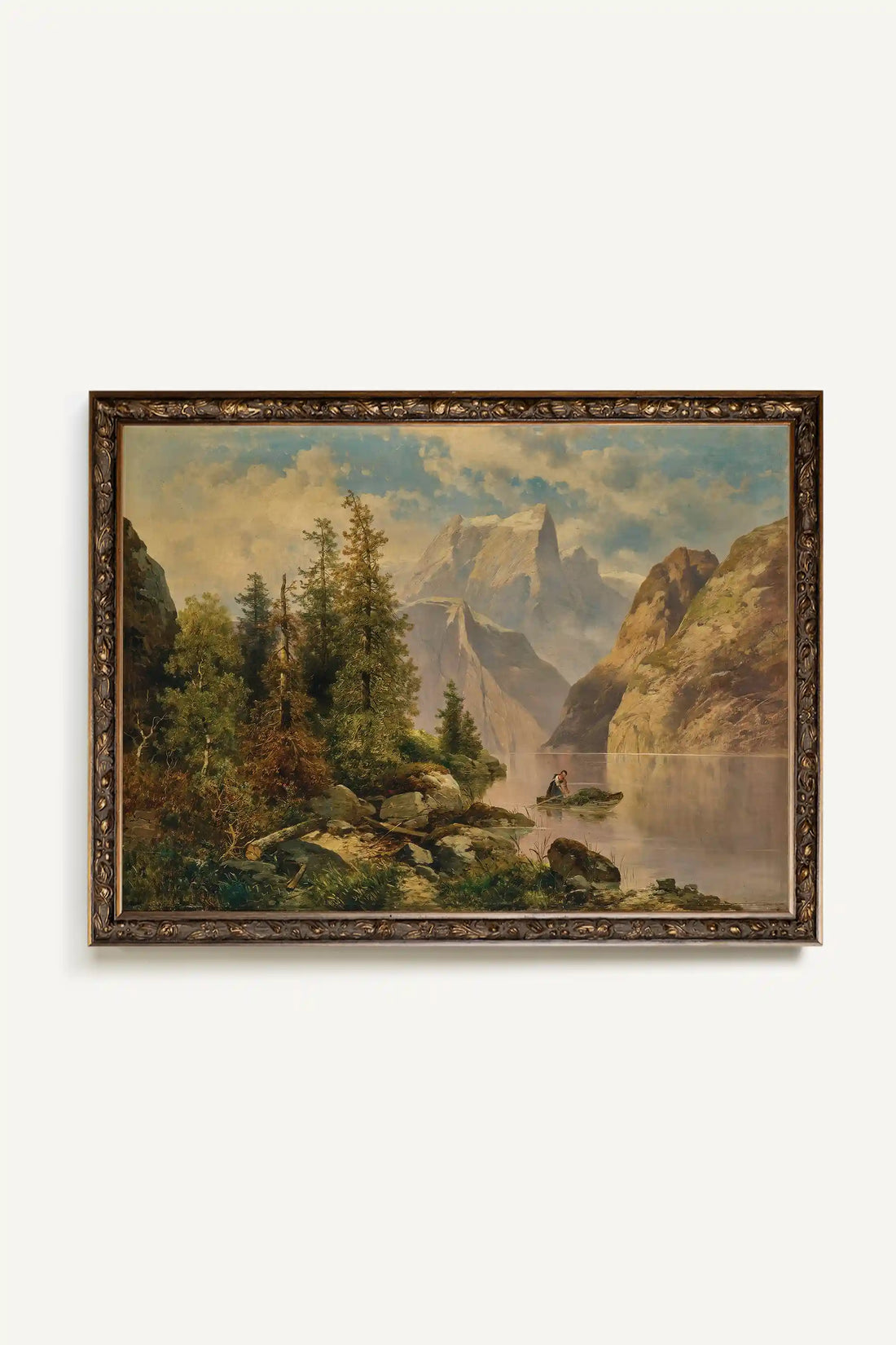 MONTS ÉTERNELS, Oeuvre sur toile rigide, encadré Vintage Bronze