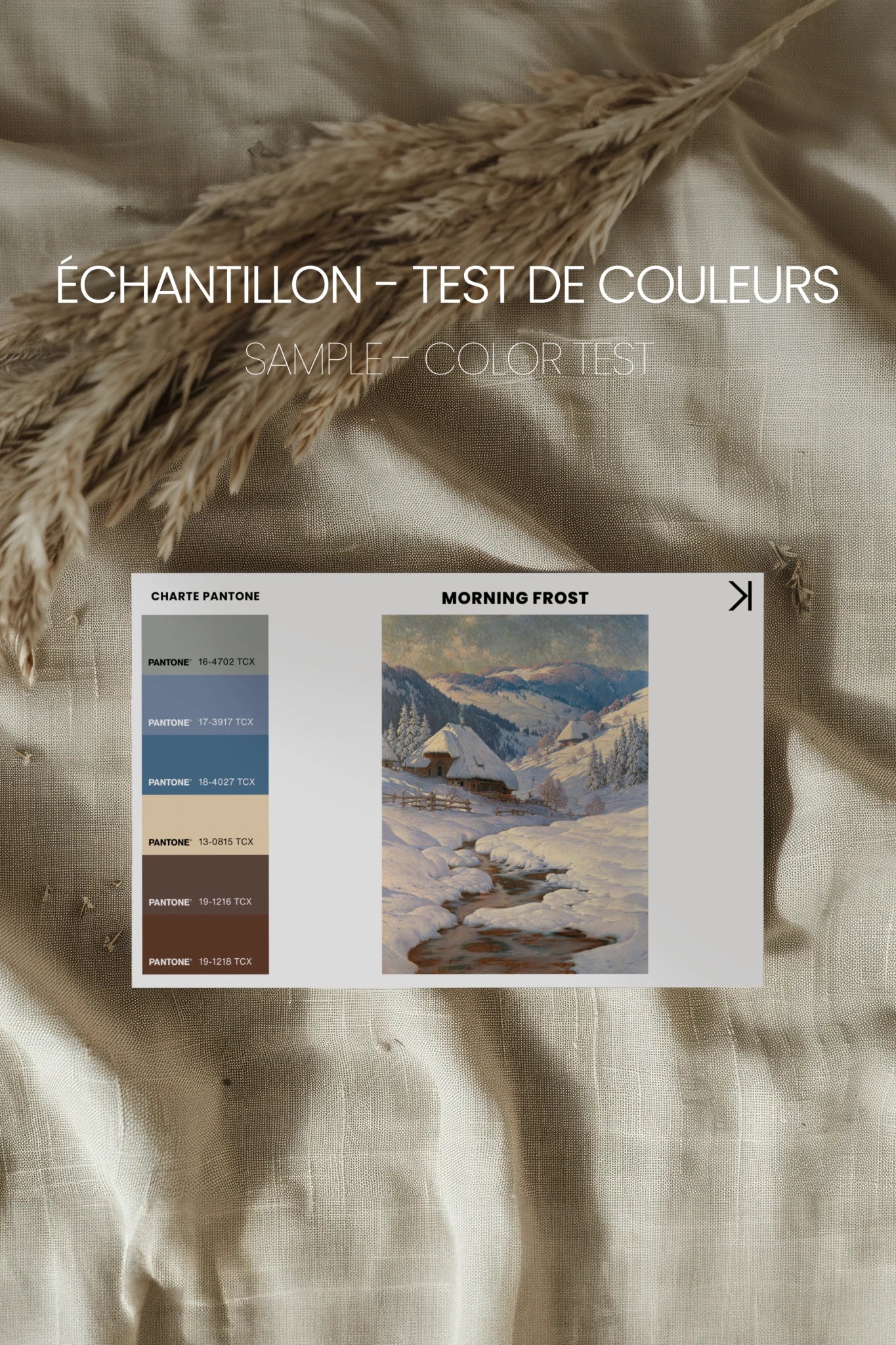 MORNING FROST, Oeuvre sur toile rigide, encadré Vintage Argent