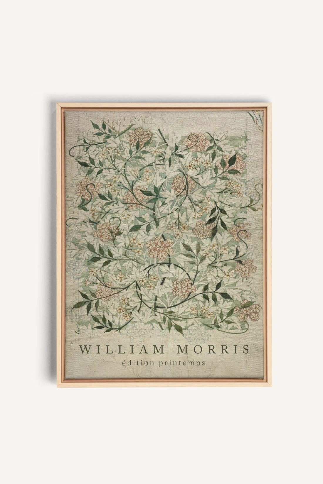 MORRIS GARDEN, Oeuvre sur toile étirée, encadré Naturel Clair