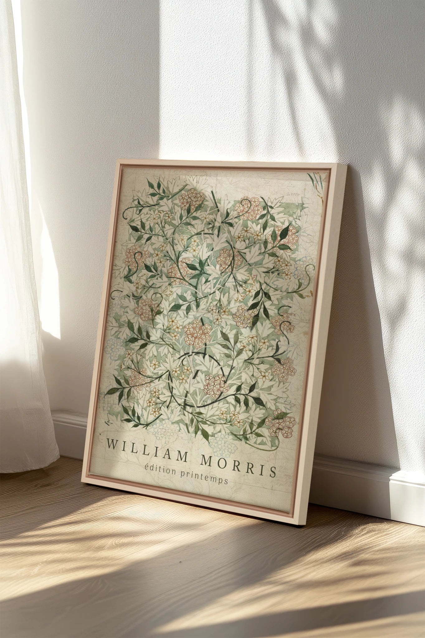 MORRIS GARDEN, Oeuvre sur toile étirée, encadré Naturel Clair