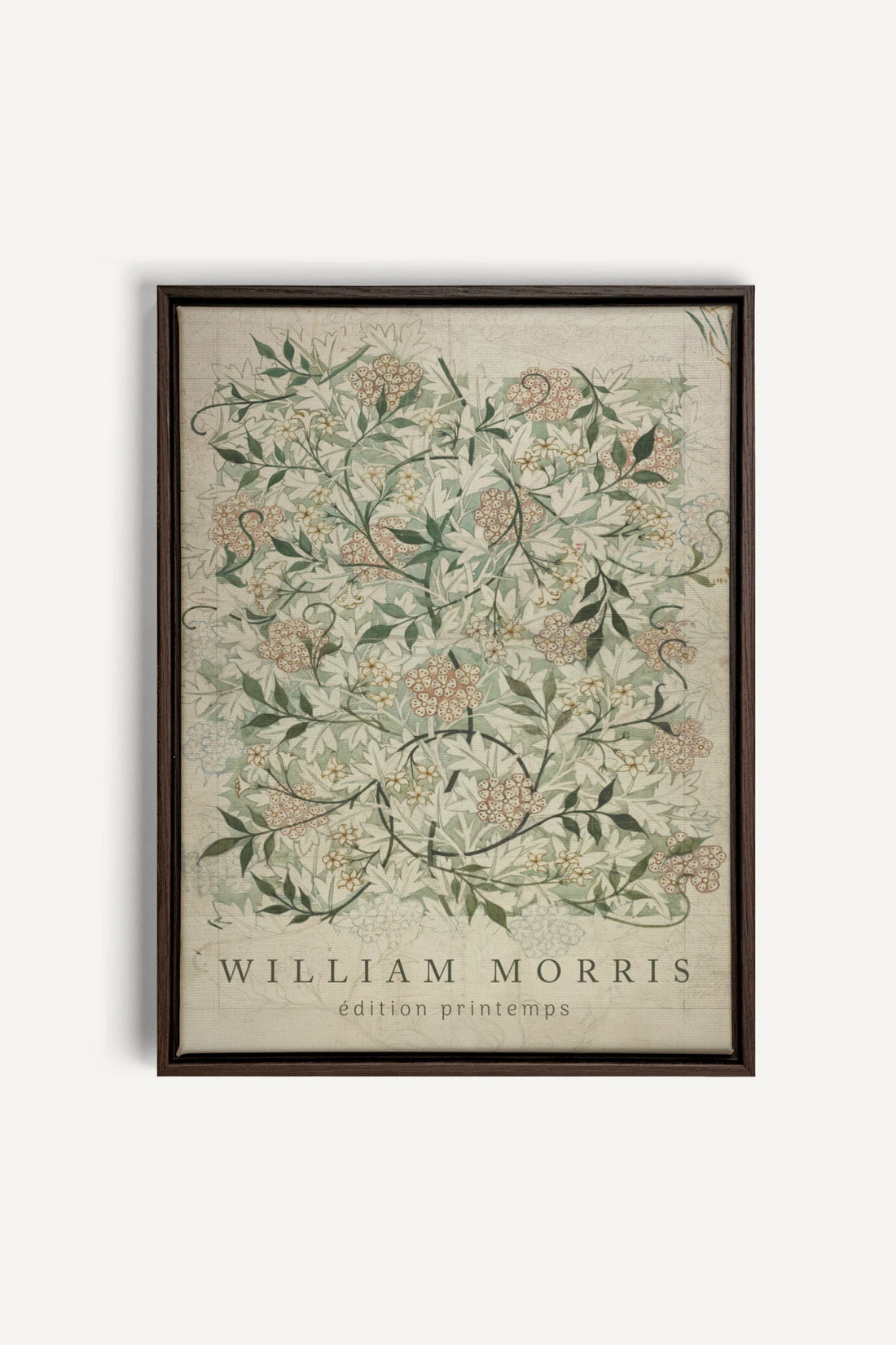 MORRIS GARDEN, Oeuvre sur toile étirée, encadré Brun Noyer