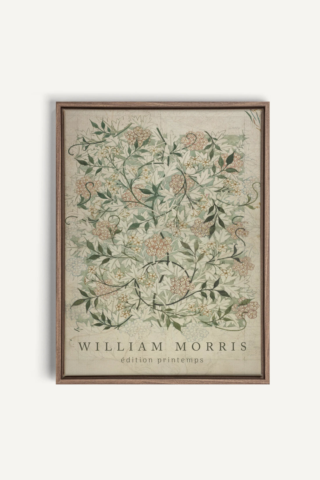 MORRIS GARDEN, Oeuvre sur toile étirée, encadré Brun Chêne