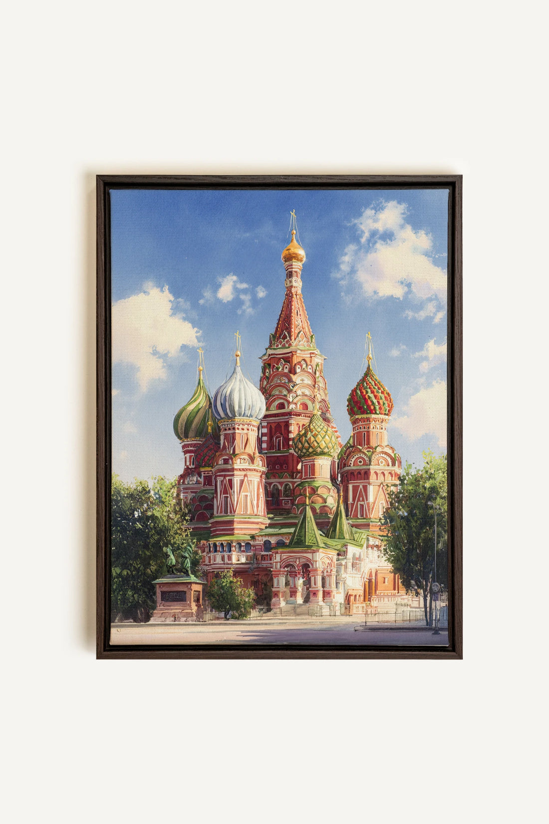 MOSCOW HUES, Oeuvre sur toile étirée, encadré Brun Noyer
