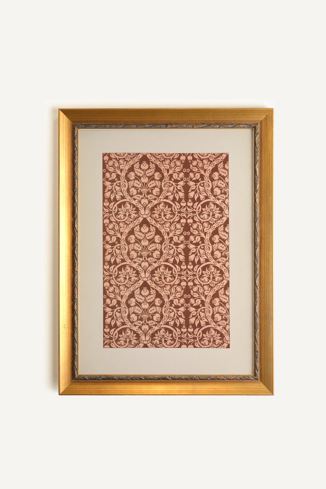 MOTIF ANCIEN, Artwork on rigid canvas, framed in Vintage Gold