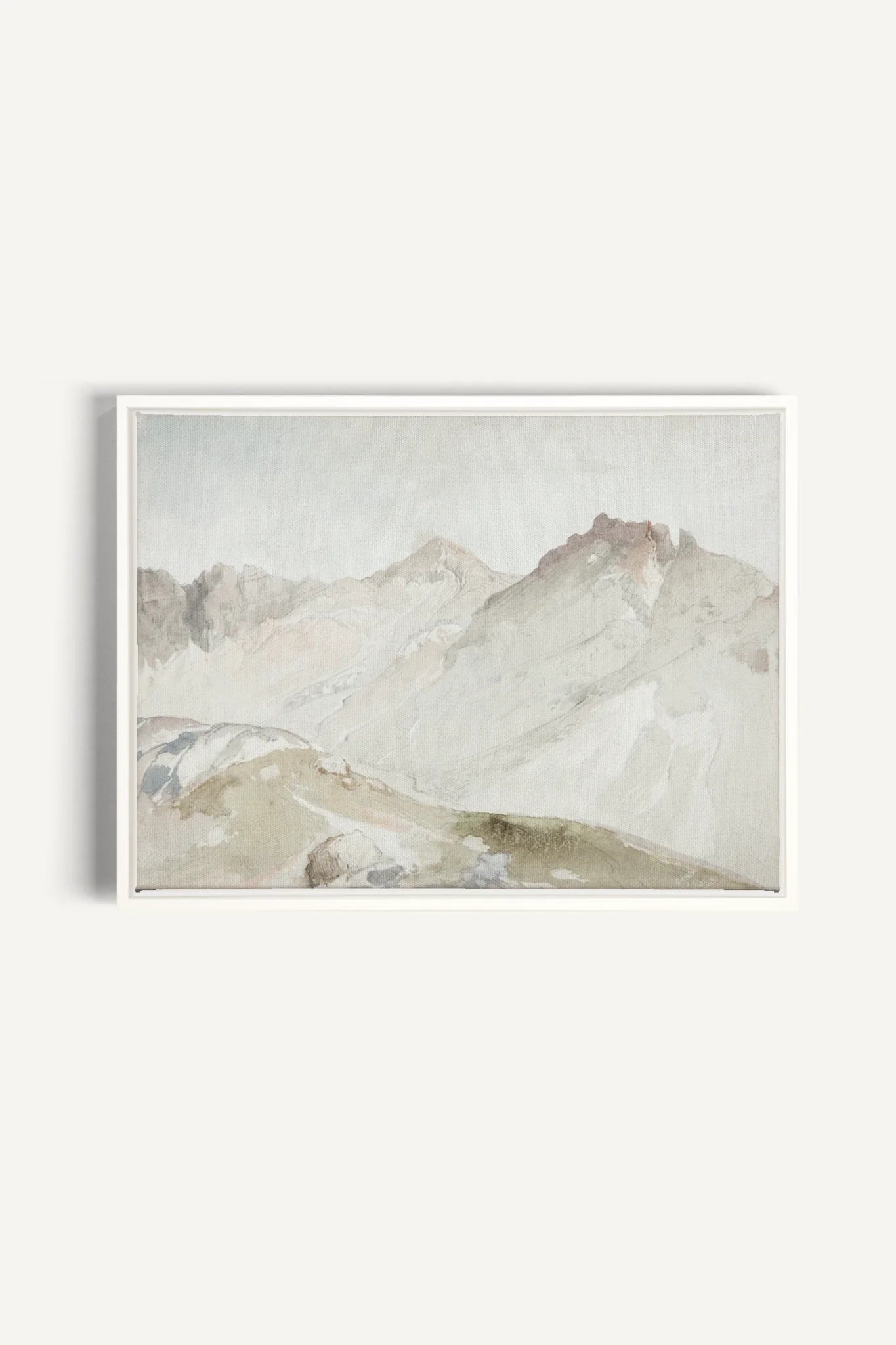 OLEKA CANVAS - MOUNTAIN VIEW, Oeuvre sur toile étirée, encadré Blanc