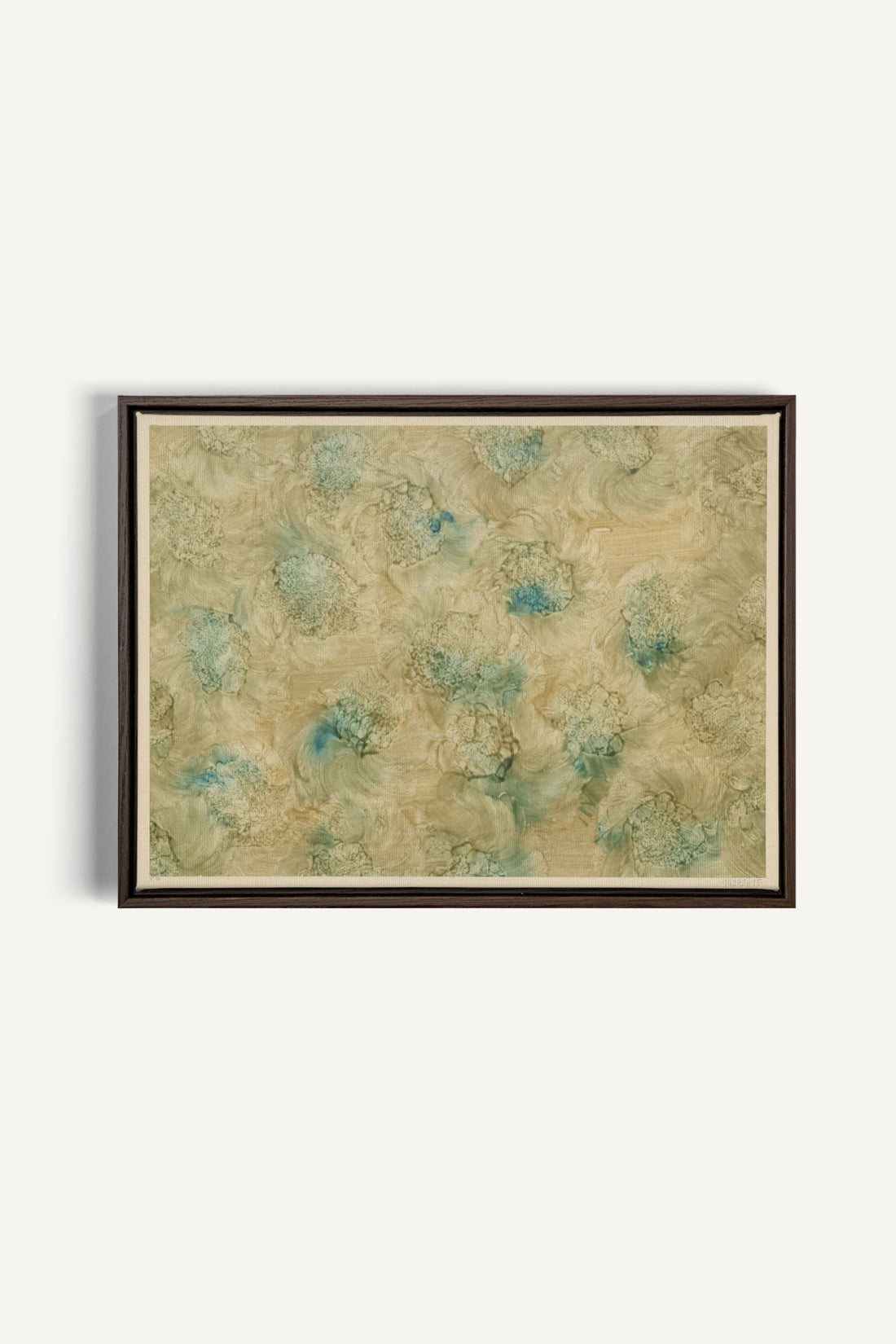 MOUSSE FLORALE, Oeuvre sur toile étirée, encadré Brun Noyer