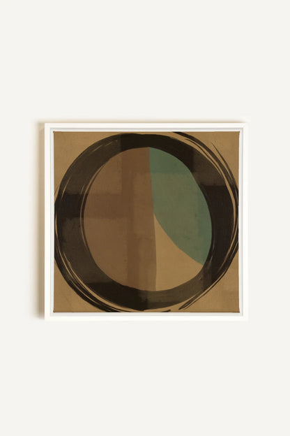 OLEKA CANVAS - MOVING LINES, Oeuvre sur toile étirée, encadré Blanc