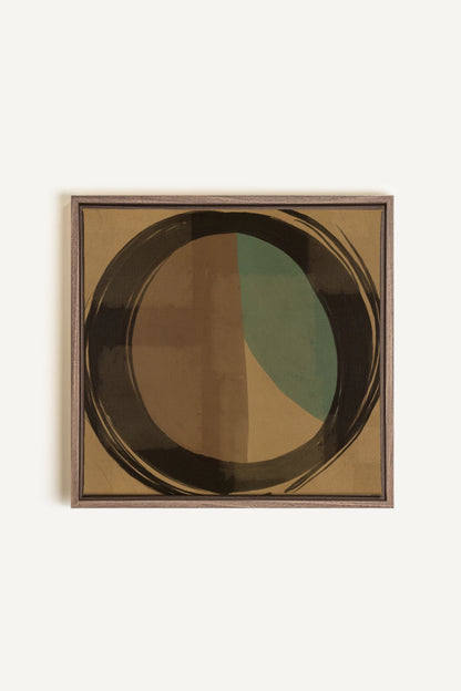 MOVING LINES, Artwork on stretched canvas, framed in Brown Oak