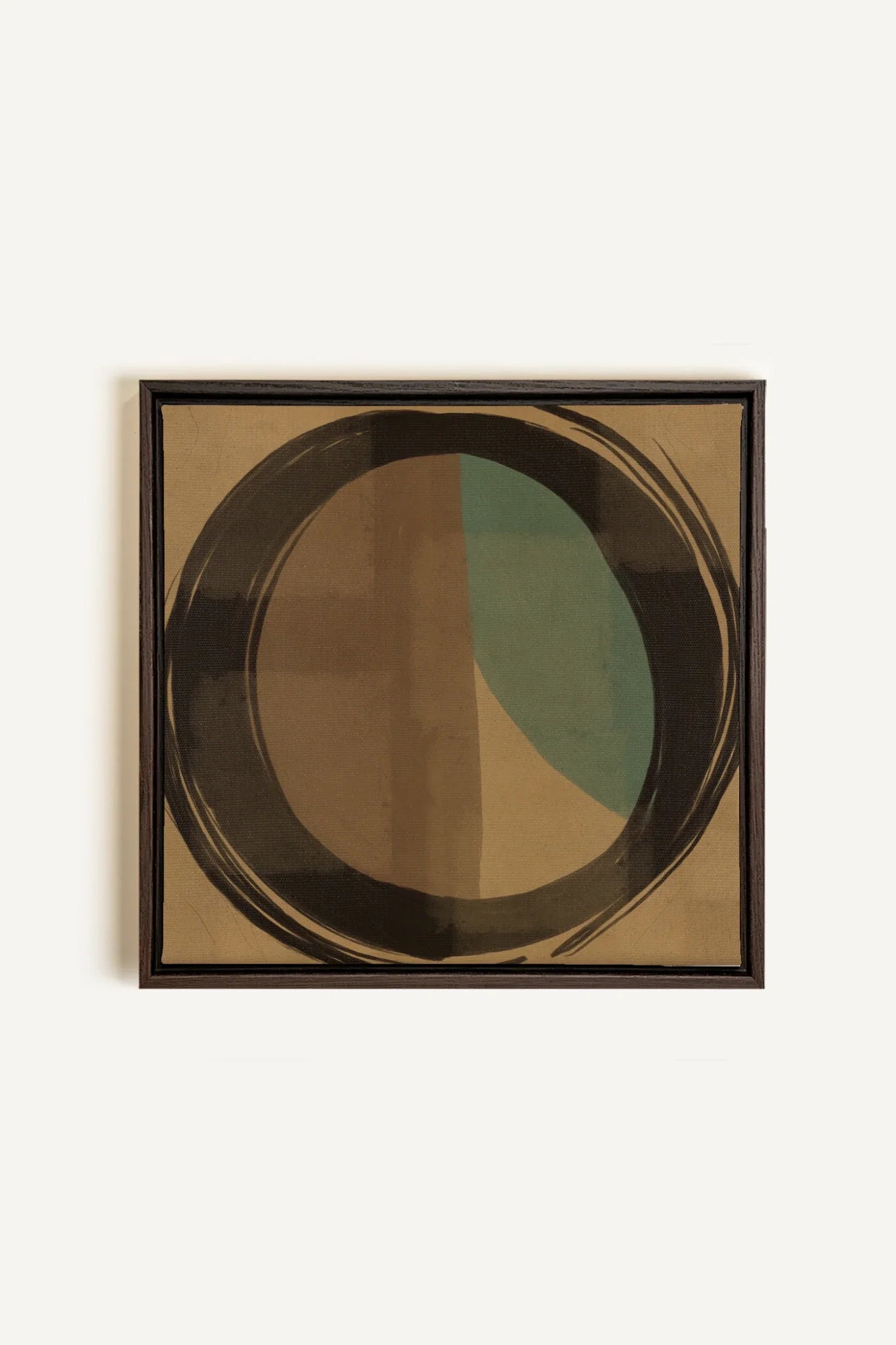 OLEKA CANVAS - MOVING LINES, Oeuvre sur toile étirée, encadré Brun Noyer