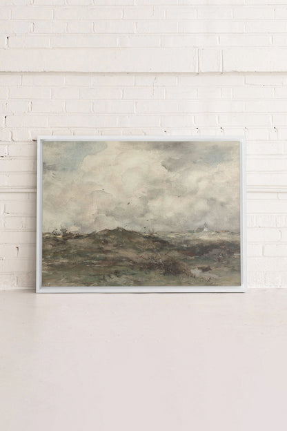 OLEKA CANVAS - SHORELINE, Oeuvre sur toile étirée, encadré Blanc