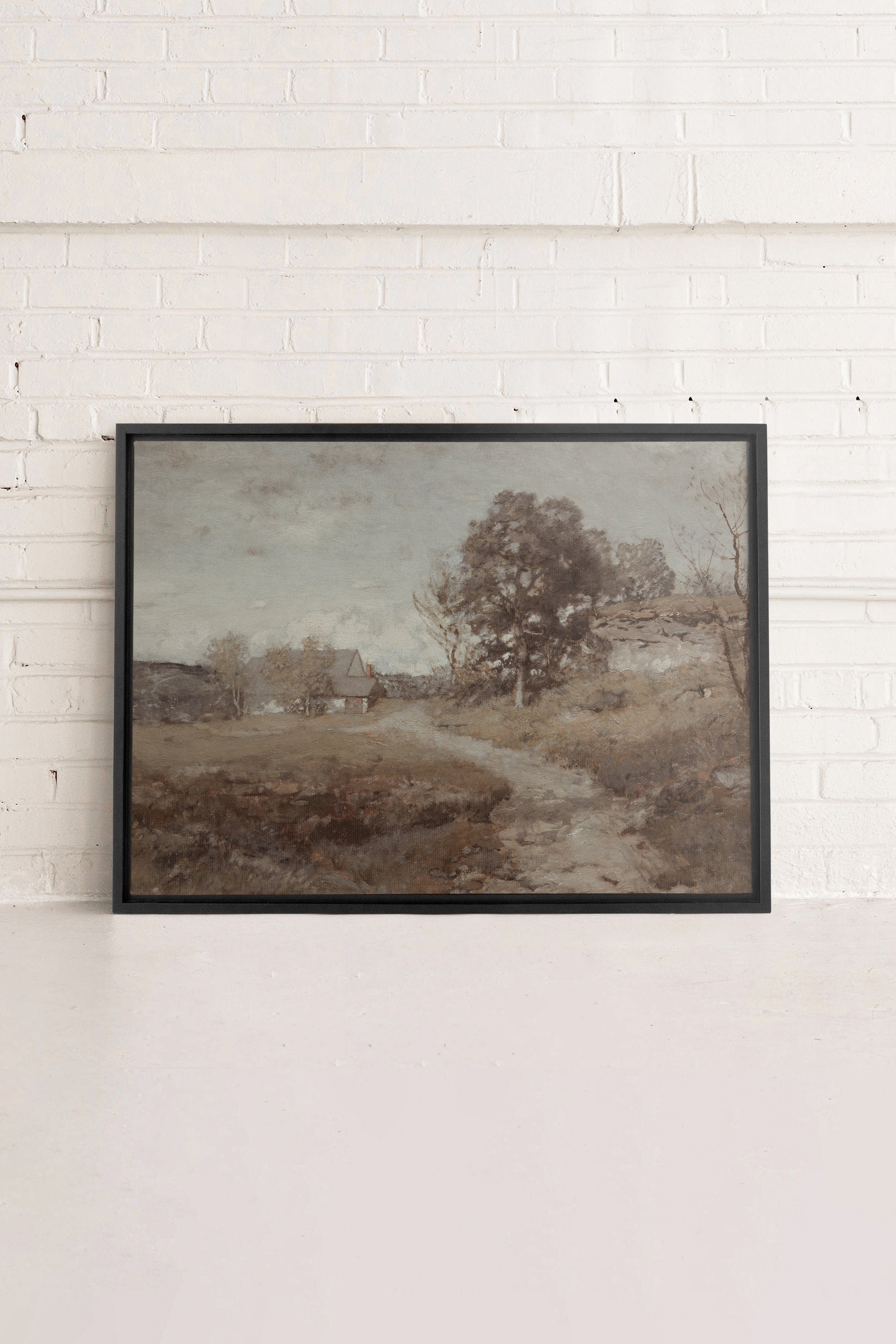 OLEKA CANVAS - RURAL LANDSCAPE, Oeuvre sur toile étirée, encadré Noir