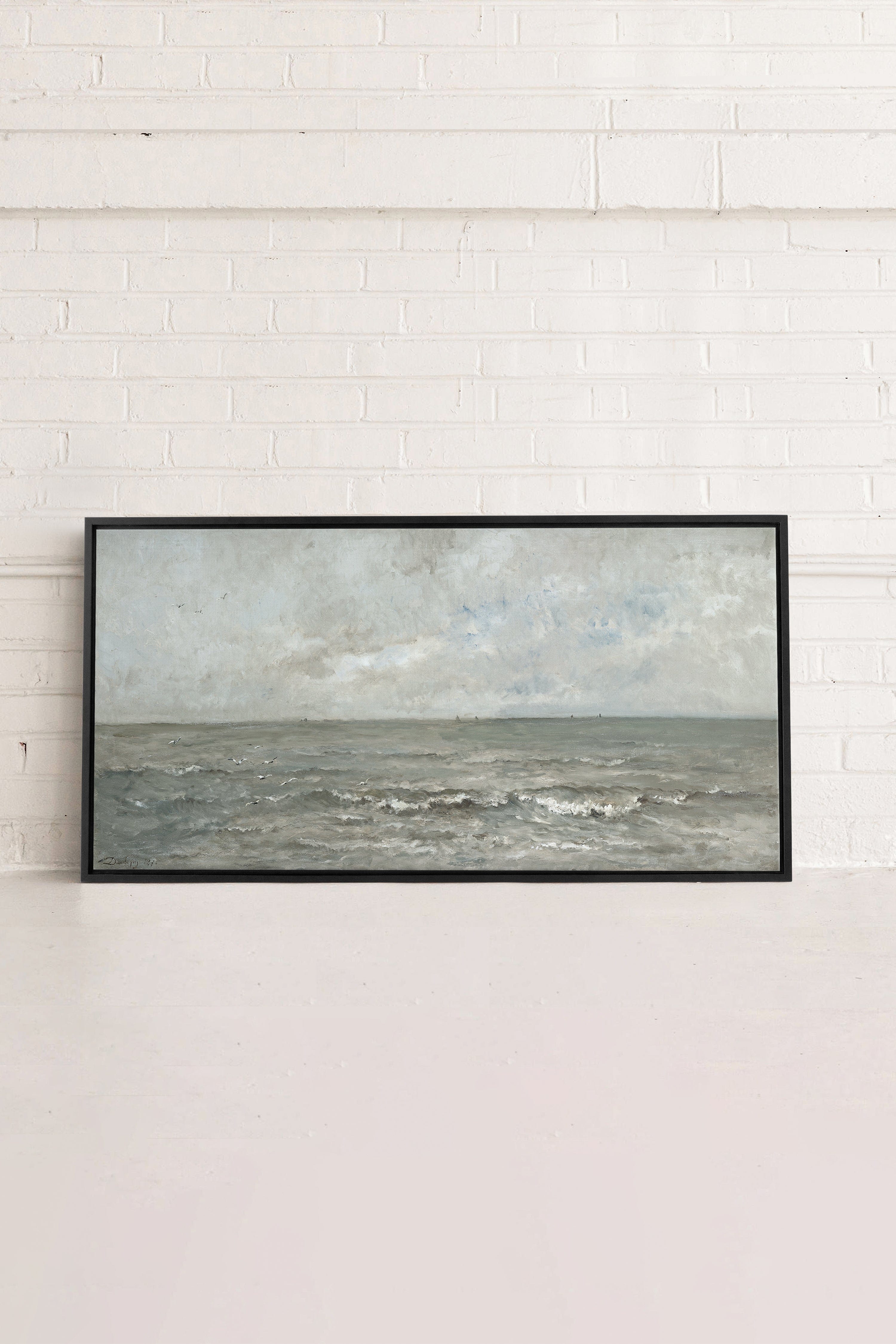 OLEKA CANVAS - SIGNATURE SEASCAPE, Oeuvre sur toile étirée, encadré Noir