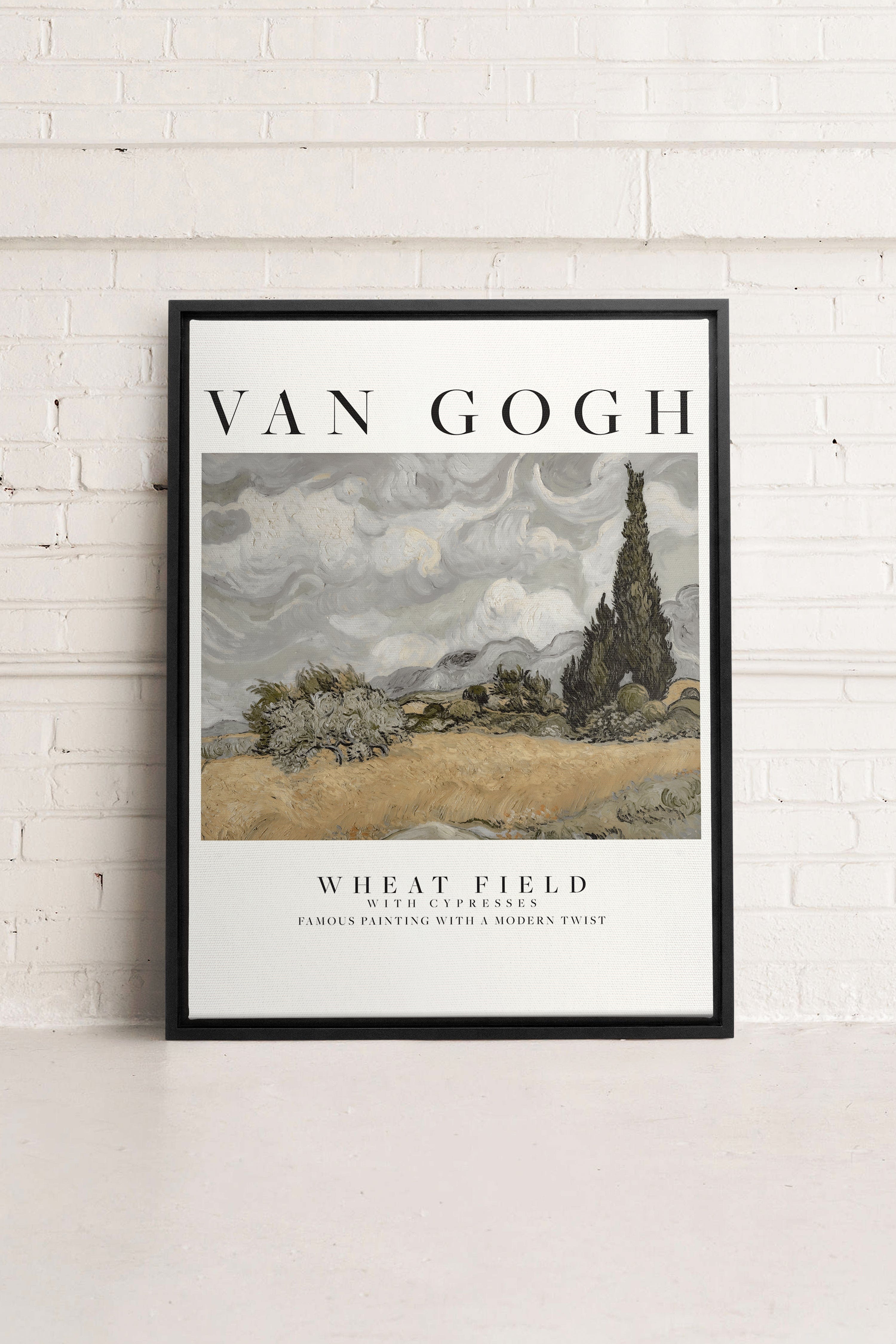 OLEKA CANVAS - WHEATS FIELD, Oeuvre sur toile étirée, encadré Noir