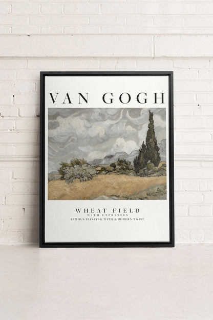 OLEKA CANVAS - WHEATS FIELD, Oeuvre sur toile étirée, encadré Noir