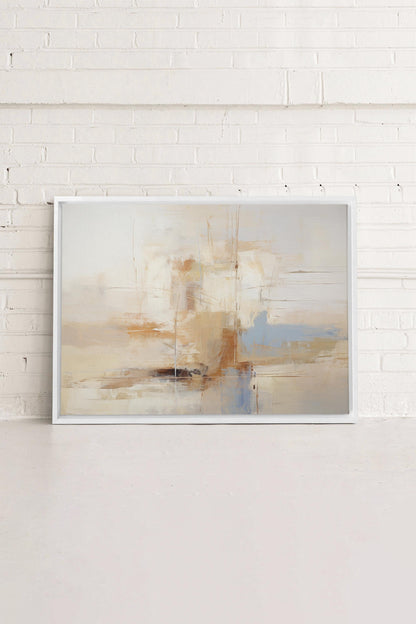 OLEKA CANVAS - VIVID ECHOES, Oeuvre sur toile étirée, encadré Blanc