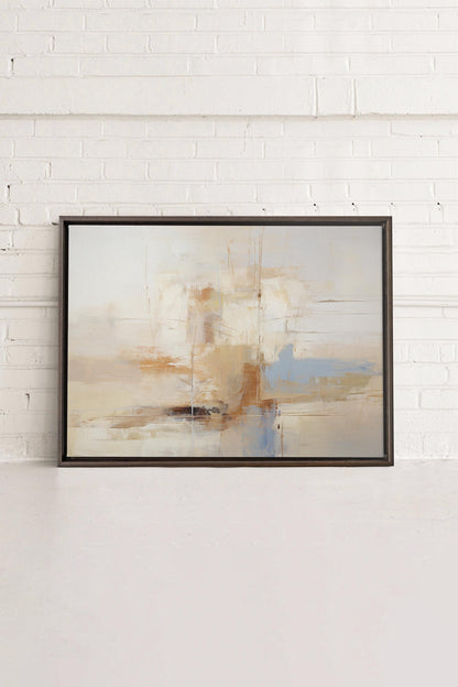 OLEKA CANVAS - VIVID ECHOES, Oeuvre sur toile étirée, encadré Brun Noyer