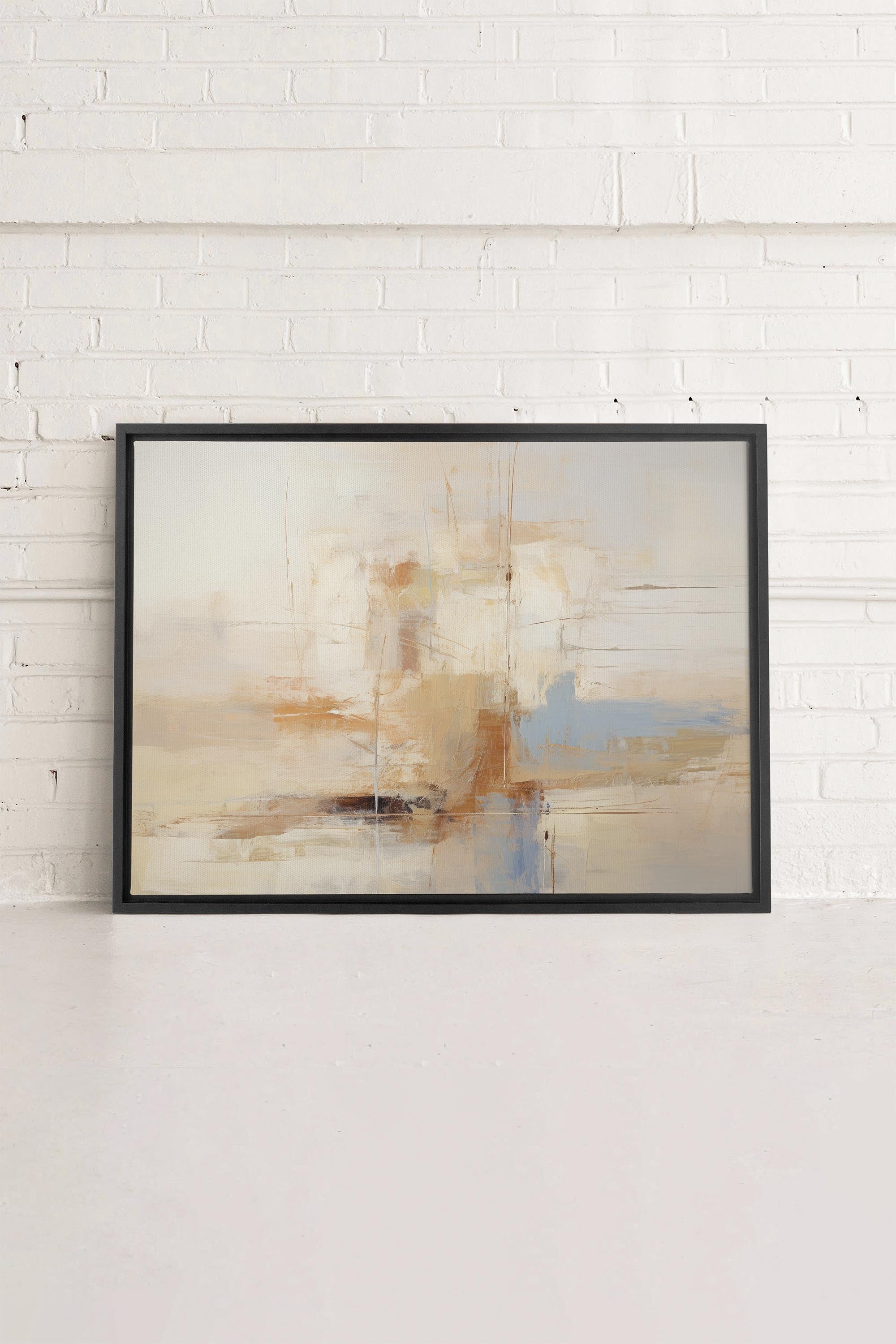 OLEKA CANVAS - VIVID ECHOES, Oeuvre sur toile étirée, encadré Noir