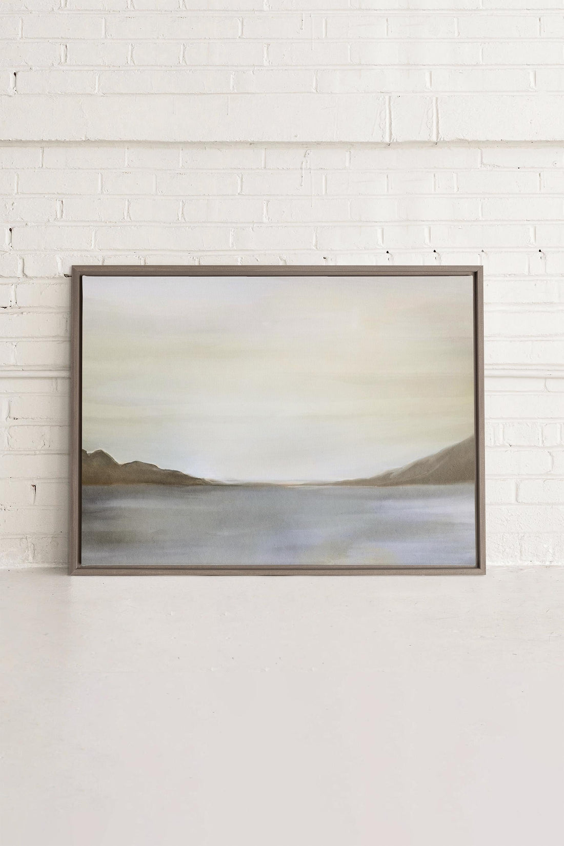 OLEKA CANVAS - BRISE, Oeuvre sur toile étirée, encadré Brun Chêne