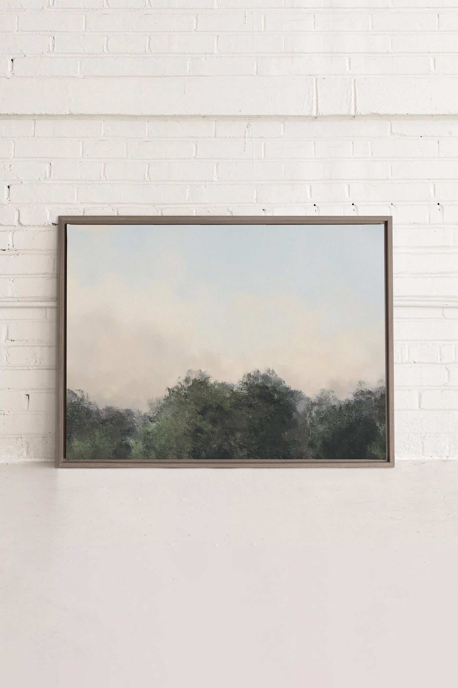 OLEKA CANVAS - DAWN II, Oeuvre sur toile étirée, encadré Brun Chêne