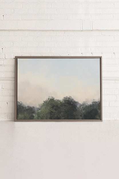OLEKA CANVAS - DAWN II, Oeuvre sur toile étirée, encadré Brun Chêne