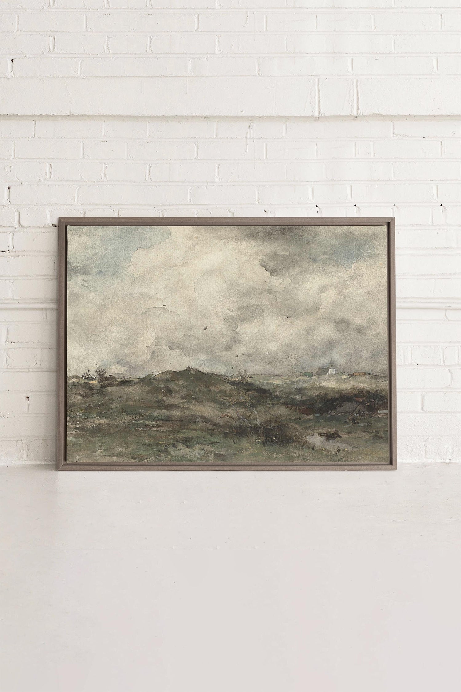 OLEKA CANVAS - SHORELINE, Oeuvre sur toile étirée, encadré Brun Chêne