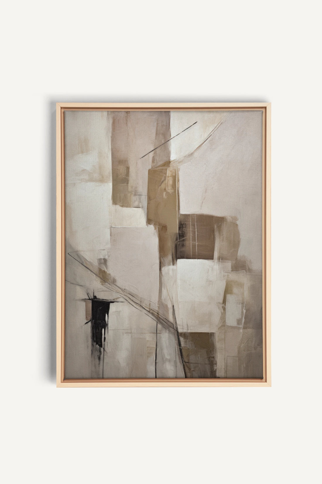 MUTED PALETTE, Artwork on stretched canvas, framed Natural Light