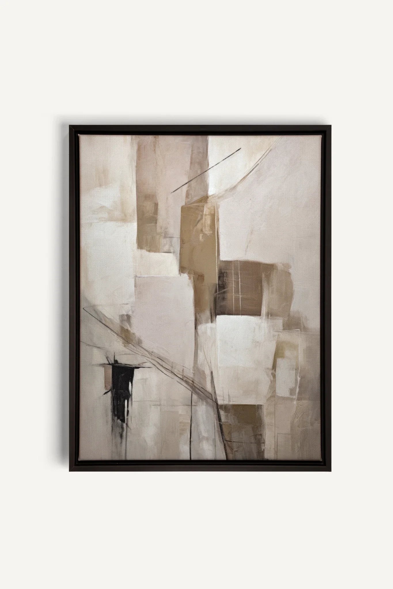 OLEKA CANVAS - MUTED PALETTE, Oeuvre sur toile étirée, encadré Noir
