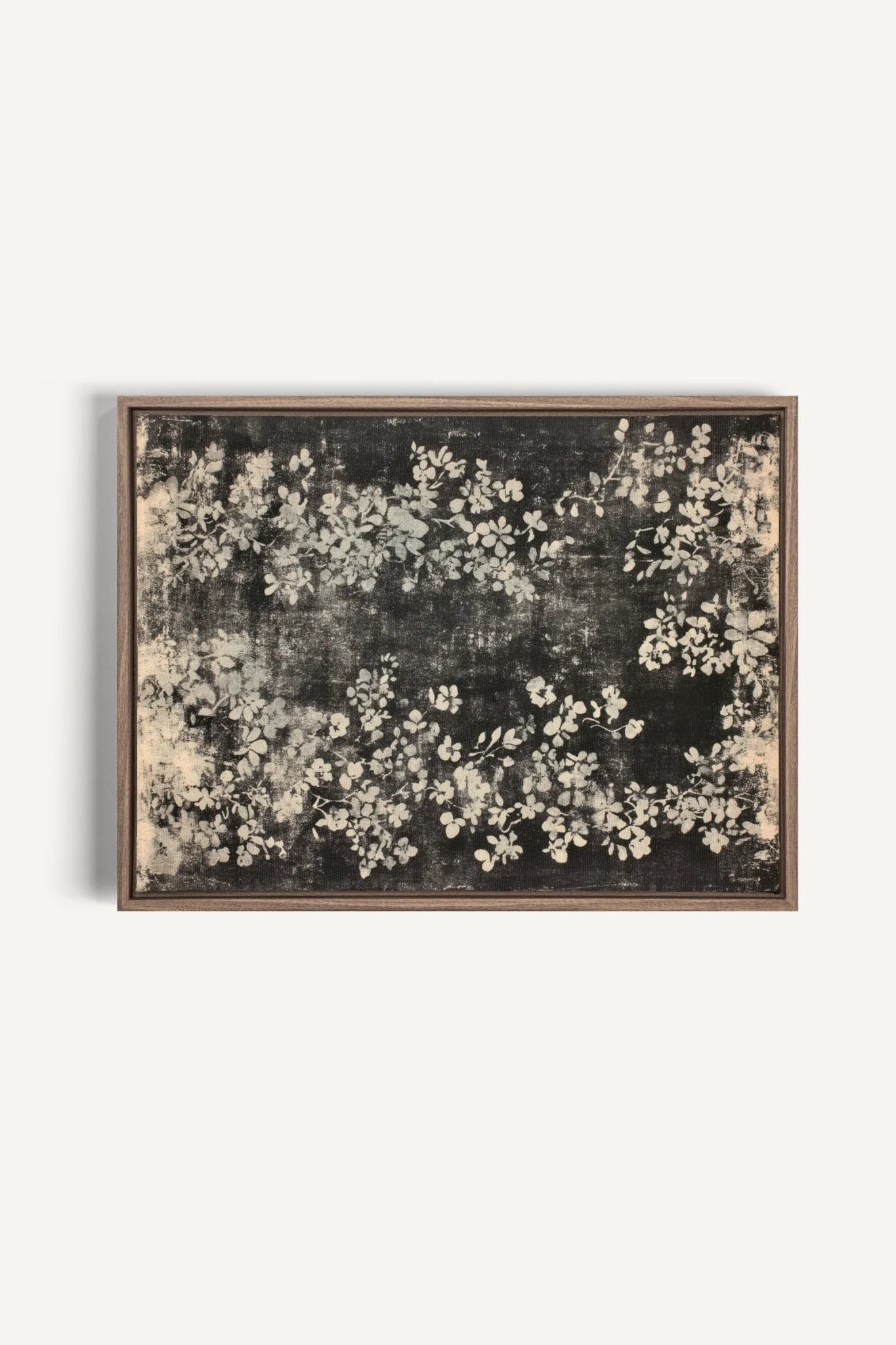 OLEKA CANVAS - MYSTERIOUS GARDEN, Oeuvre sur toile étirée, encadré Brun Chêne