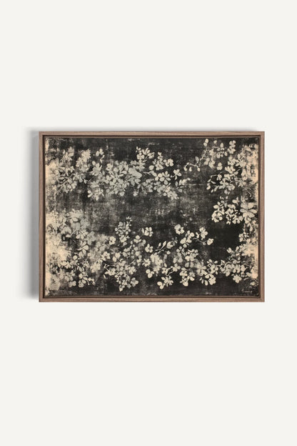 OLEKA CANVAS - MYSTERIOUS GARDEN, Oeuvre sur toile étirée, encadré Brun Chêne