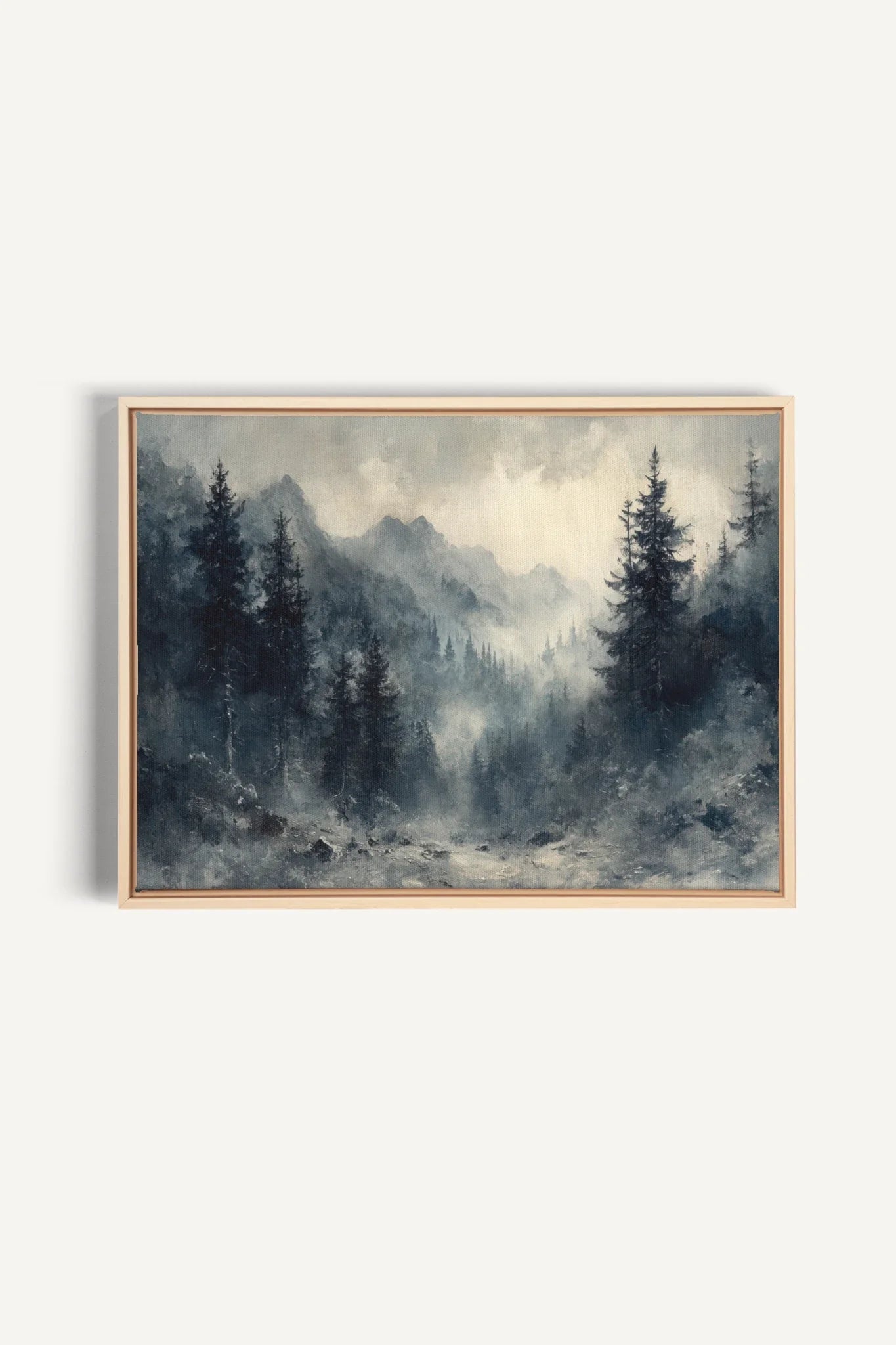 OLEKA CANVAS - MYSTIC HIGHLANDS, Oeuvre sur toile étirée, encadré Naturel Clair
