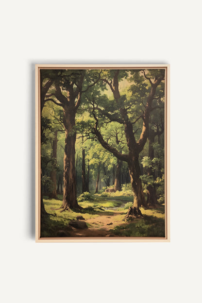 MYSTIC TRAILS, Artwork on stretched canvas, framed Natural Light