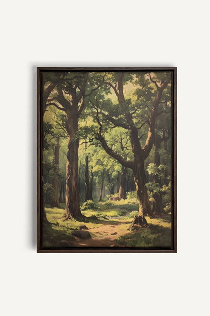 OLEKA CANVAS - MYSTIC TRAILS, Oeuvre sur toile étirée, encadré Brun Noyer