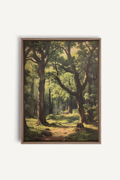 OLEKA CANVAS - MYSTIC TRAILS, Oeuvre sur toile étirée, encadré Brun Chêne