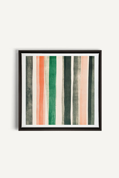 NATURAL LINES, Oeuvre sur toile étirée, encadré Noir