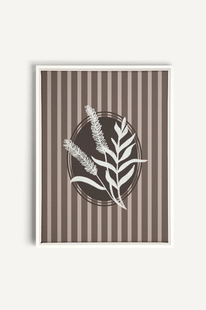 OLEKA CANVAS - NATURAL STROKES, Oeuvre sur toile étirée, encadré Blanc