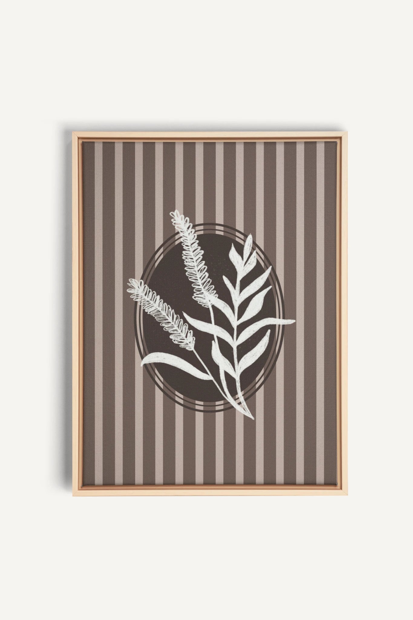 NATURAL STROKES, Artwork on stretched canvas, framed Natural Light