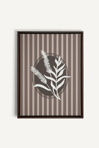 OLEKA CANVAS - NATURAL STROKES, Oeuvre sur toile étirée, encadré Brun Noyer